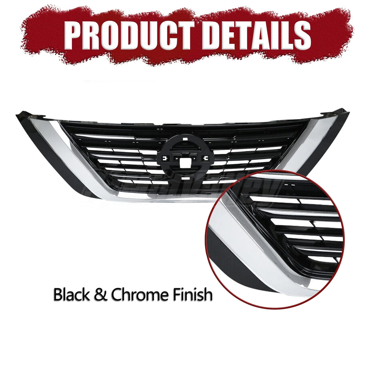 Chrome Front Upper Grille for Nissan Altima 2016–2018 (2.5L, 3.5L)