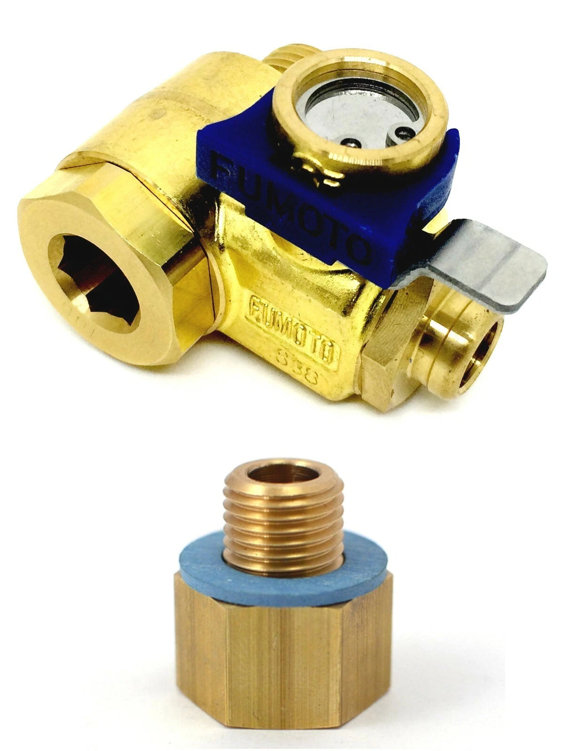 Fumoto F106SX Oil Drain Valve w/ ADP-HOG M14-1.5 to 5/8"-18 Adapter for Harley