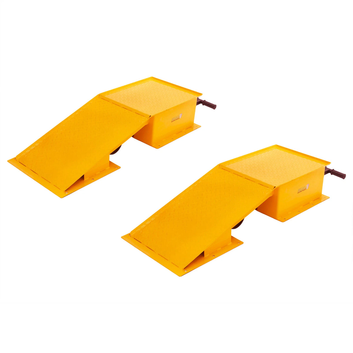 Set of 2 Guardian Truck Service Ramps with Retractable Wheels (40,000 lb)