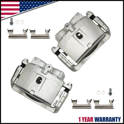 Front Brake Calipers w/Bracket for Chevrolet GMC Silverado Sierra 2500 3500 (2001–2019)