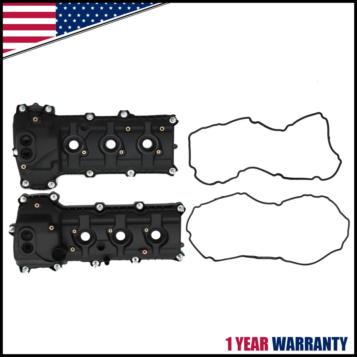 2X Engine Valve Cover for Ford F-150 Explorer Taurus (DOHC 3.5L 3.7L)