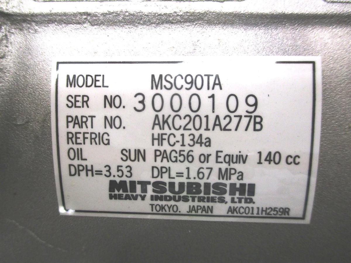A/C Compressor for Mitsubishi (MBFME718234 AKC201A277B MSC90TA)