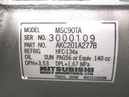 A/C Compressor for Mitsubishi (MBFME718234 AKC201A277B MSC90TA)