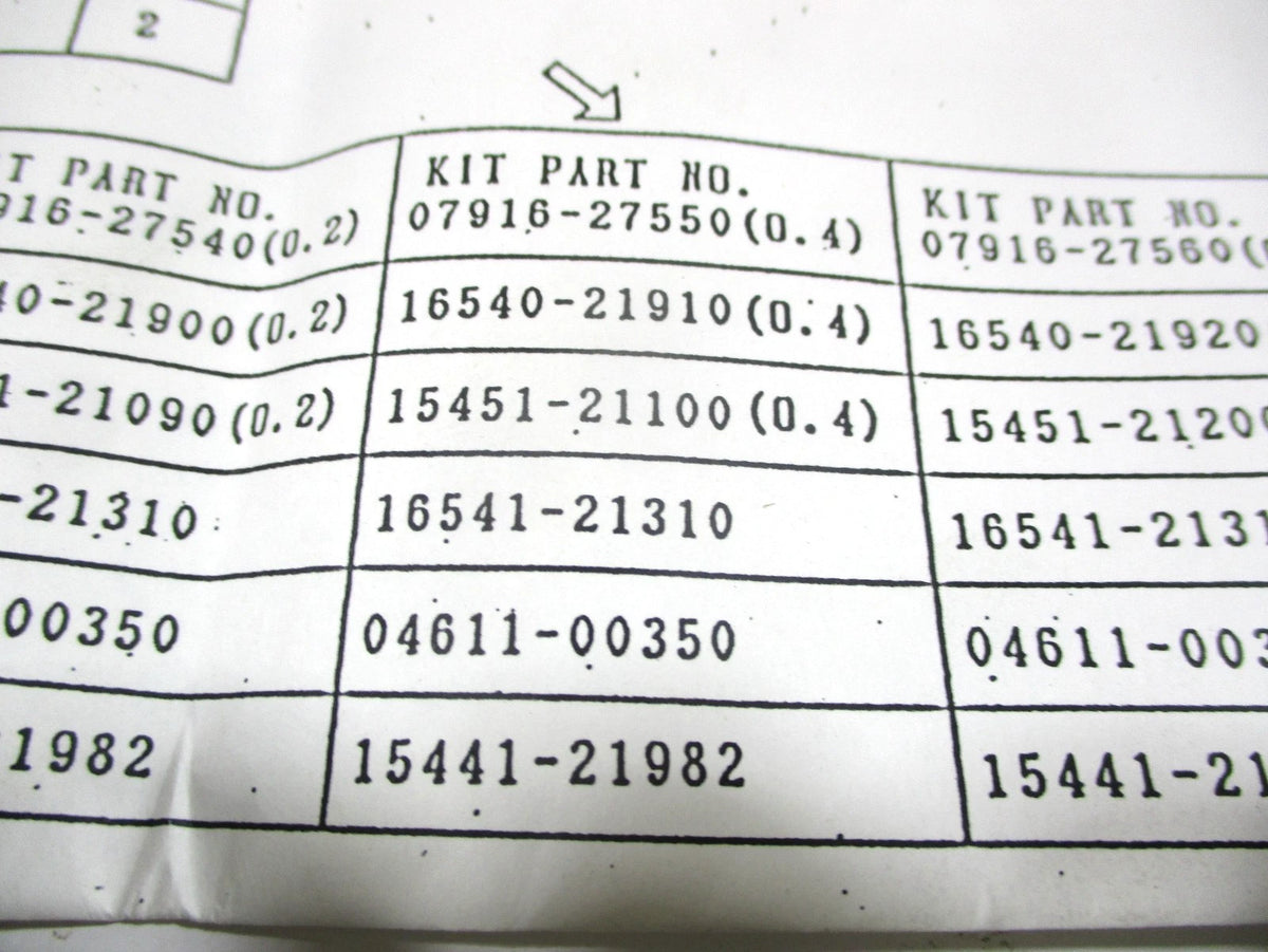 Piston and Ring Kit for Kubota V4302 (07916-27550)