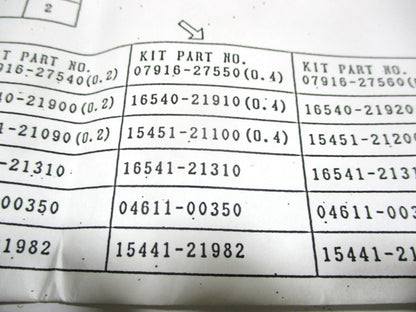 Piston and Ring Kit for Kubota V4302 (07916-27550)