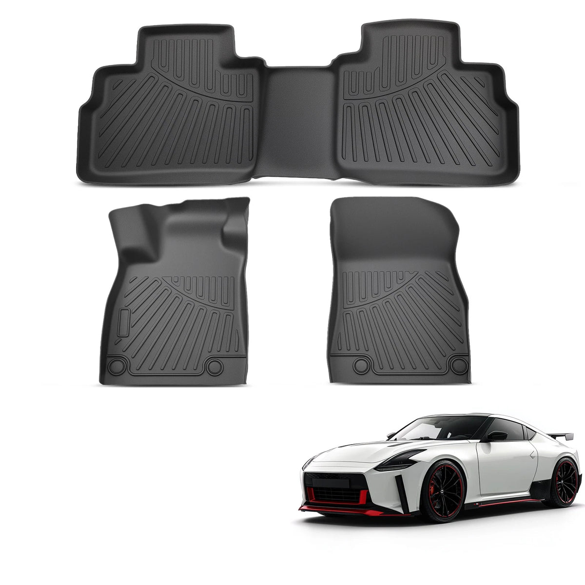 Set of 4 TPE Waterproof Floor Mats Liner for Nissan Sentra (2020–2025)