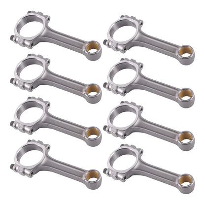 8x I-Beam 5140 Connecting Rods for SBC Chevy 350 (5.700'', Bushed Floating Pin)