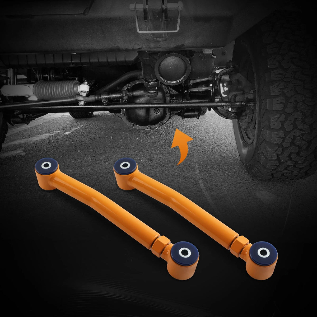 8pc Adjustable Control Arms for Jeep Wrangler TJ (1997–2006) 0-8" Lift