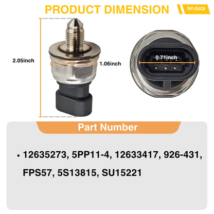 Fuel Rail Pressure Sensor for GMC Buick Chevrolet Regal Equinox (2000–2023) 12635273 5PP11-4