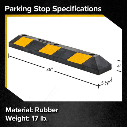 3' Rubber Parking Stopper for Garage