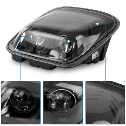 Replacement Projector Headlights for Chevy Corvette (1997–2004) Matte Black