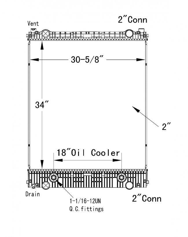 Radiator for Freightliner M2 106 (MD)