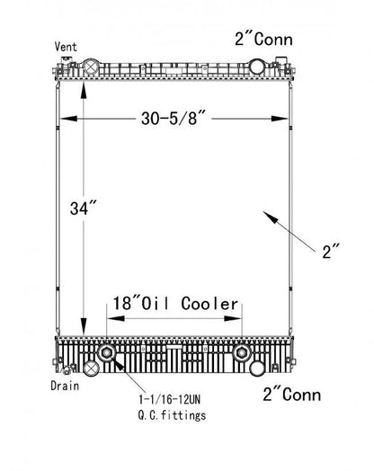 Radiator for Freightliner M2 106 (MD)