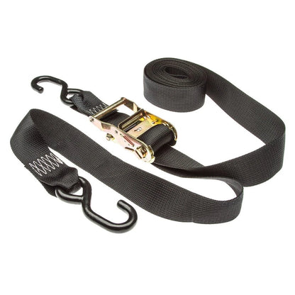 Set of 8 Ratchet Straps 2" x 18' with S-Hooks for Universal Use