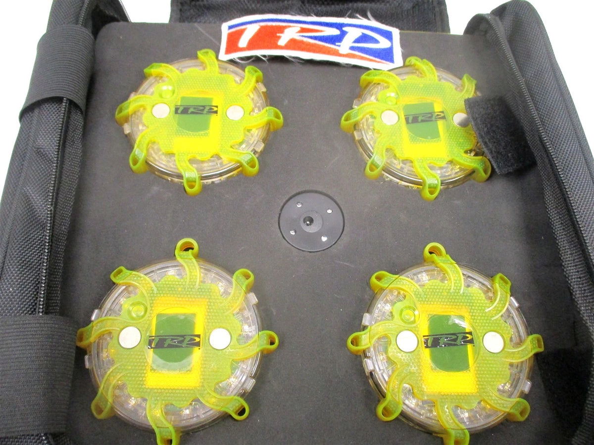 4X Rechargeable LED Emergency Road Safety Flare Kit for Universal Use