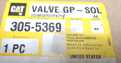 Solenoid Valve 305-5369 for Caterpillar AP-600D AP-655D