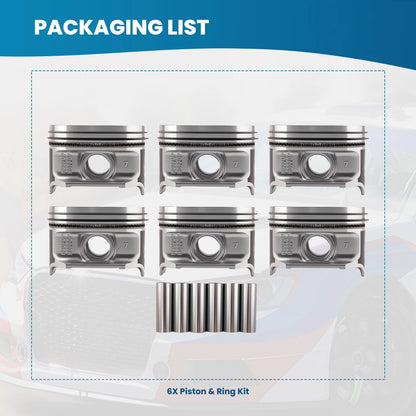 Complete Piston Set H802CP for Jeep TJ Grand Cherokee 4.0L (1996–2006)