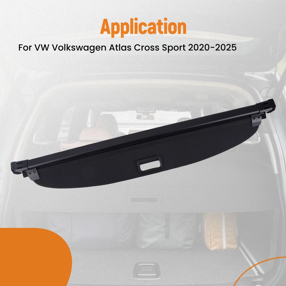 ABS Retractable Cargo Cover for Volkswagen Atlas Cross Sport (2020–2025)