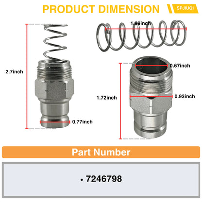 Male Flat Face Quick Coupler 7246798 for Bobcat T590 T740 S750 S850 E50 A300