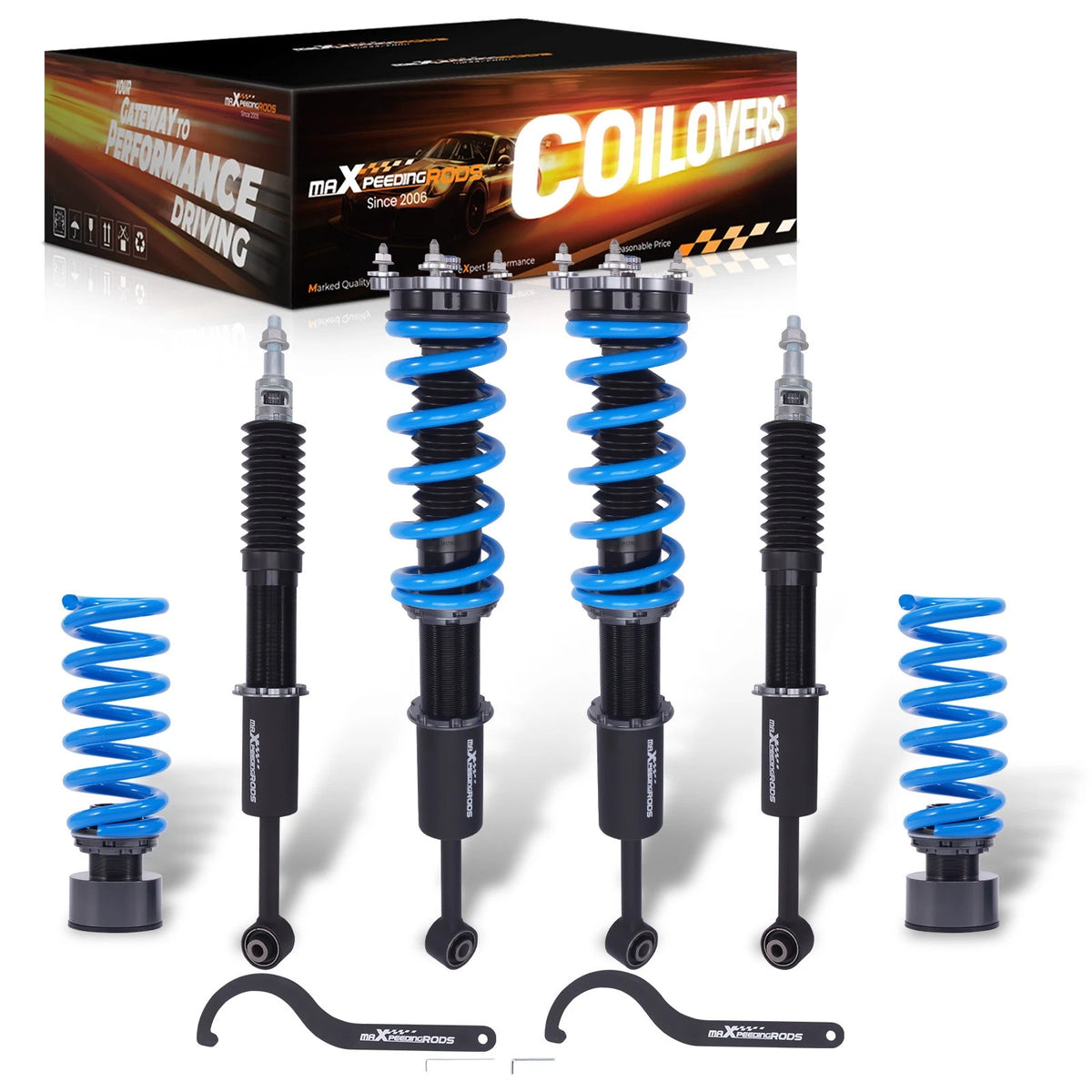 MaXpeedingrods T6 24-Way Damping Coilovers for Maserati Ghibli RWD (2014–2022)