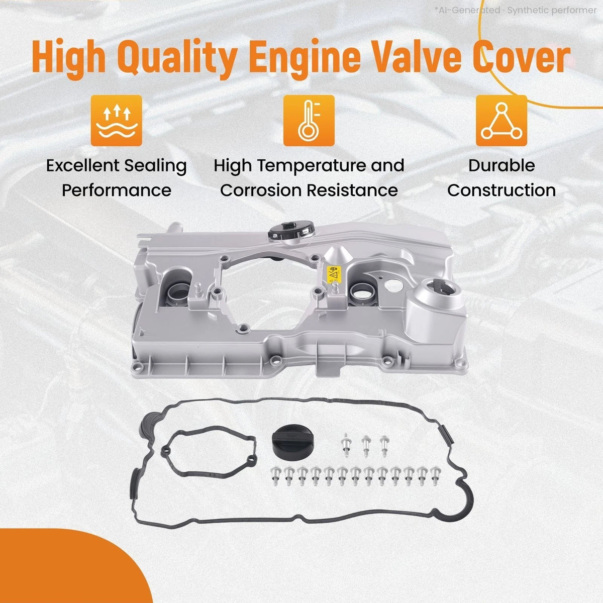 Silver Aluminum Valve Cover for BMW 118i 120i 318i 320i (2004–2013) 11127555212