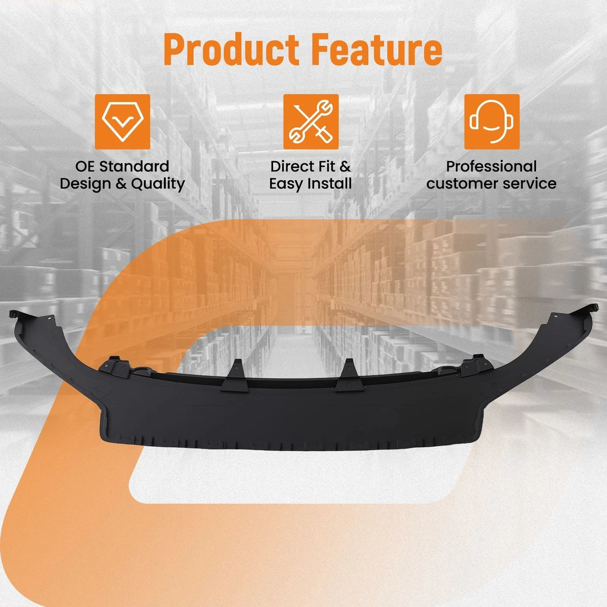 Front Bumper Lower Valance Cover for Volkswagen Jetta (2015–2018) VW1093128