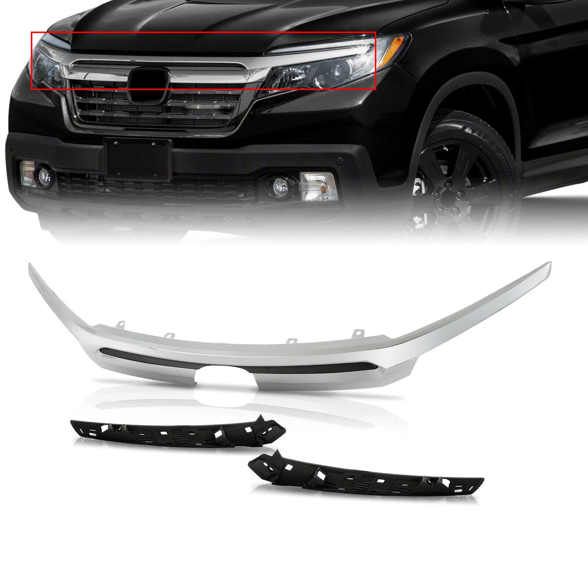 Grille Trim for Honda Ridgeline (2017–2020) Chrome 71151T6ZA00