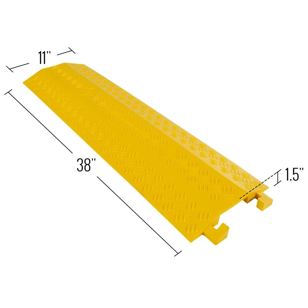 1-Channel Drop Over Cable Ramp Protector for Wire Cords (2,000 lb)