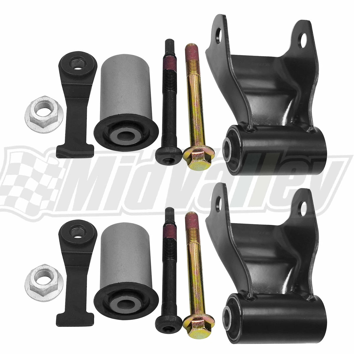 2X Rear Leaf Spring Shackle for Dodge Ram 2500 3500 1500 (2003–2010)
