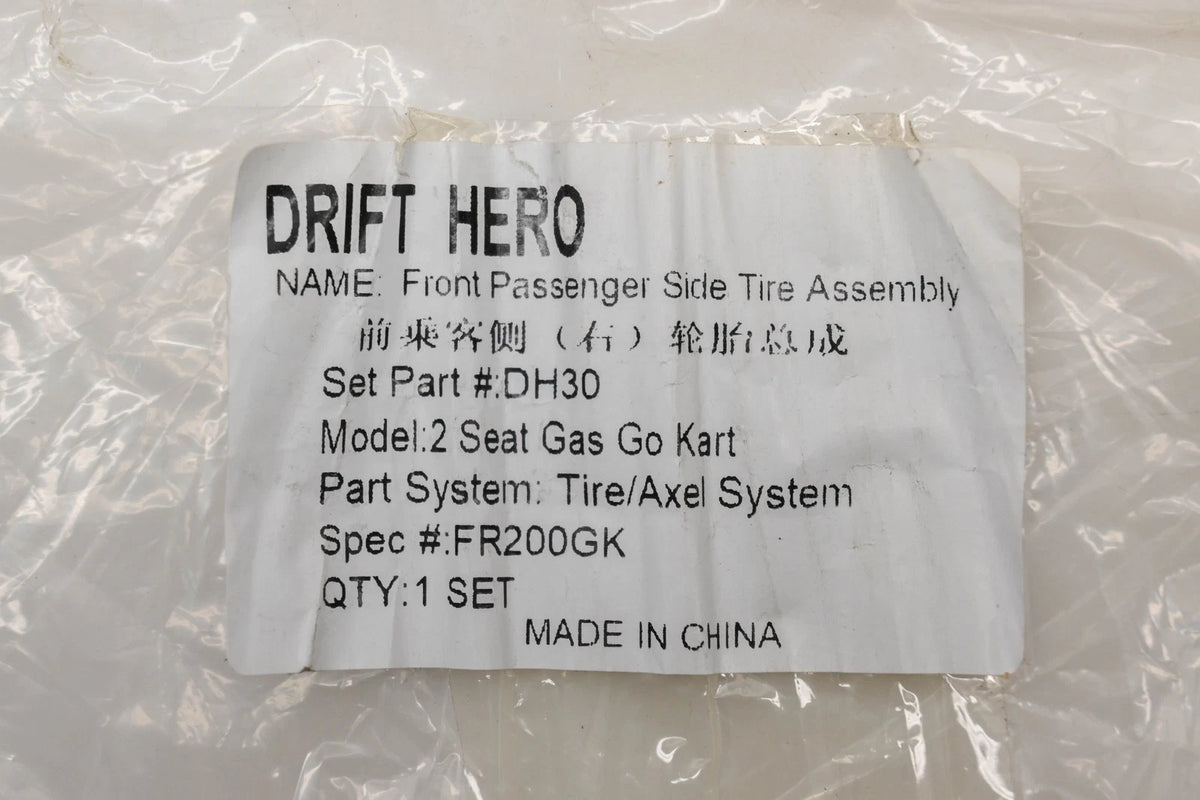 Drift Hero DH30 Tubeless Tire for Passenger Side (145/70-6)