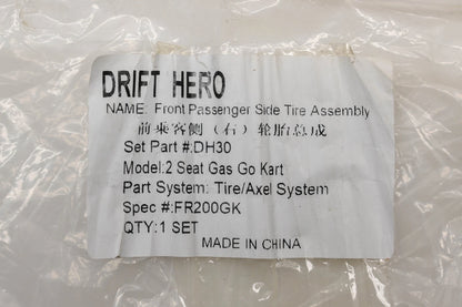 Drift Hero DH30 Tubeless Tire for Passenger Side (145/70-6)