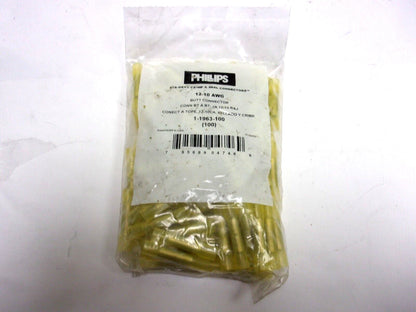 100X Heat Shrink Butt Connector Yellow 12-10 Gauge for Various Applications