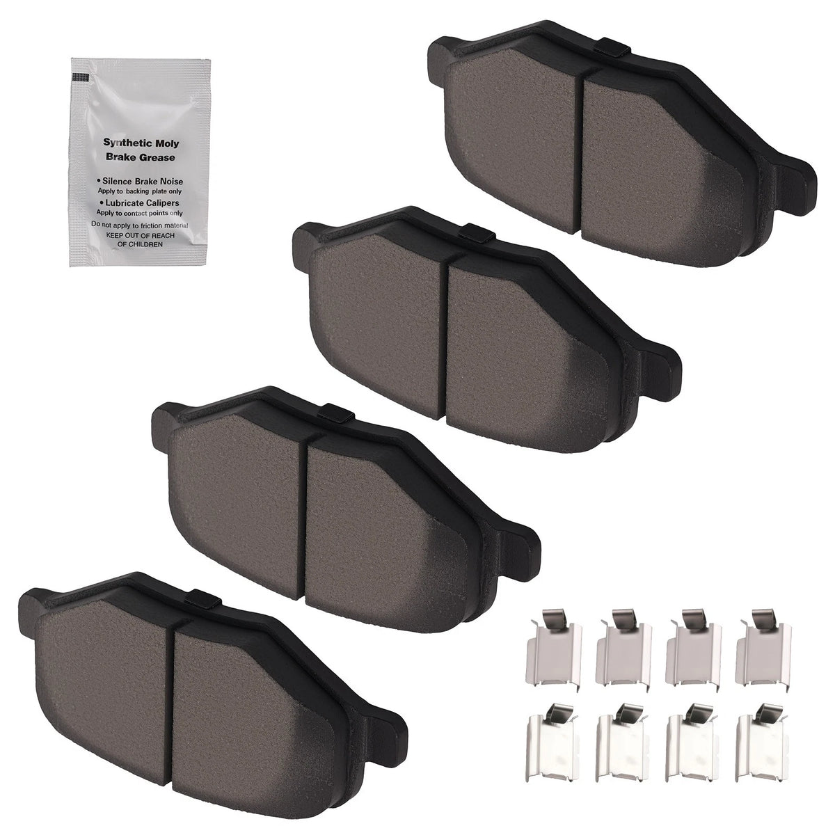 Set of 4 Rear Ceramic Brake Pads for Lincoln MKX MKT MKS (2009–2016) D1377 P-1377